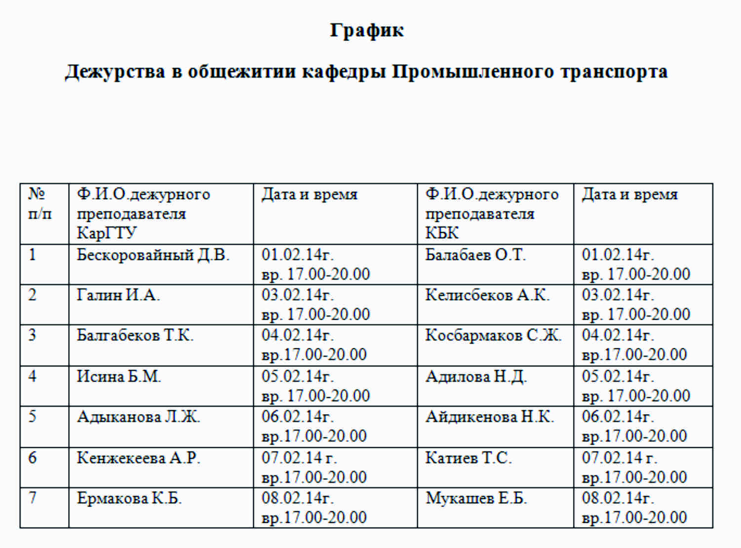 График дежурств excel скачать бесплатно - Word и …